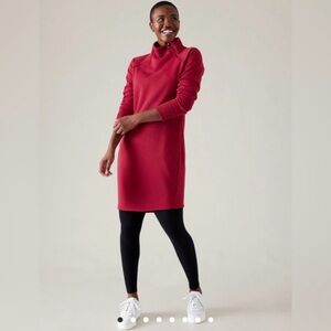 Athleta Cozy Karma Sweatshirt Dress // Clover Berry